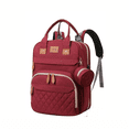 thumbnail image 1 of Mochila Pañalera Multifunción Plegable Con Mosquitero Vino, 1 of 5