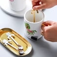 thumbnail image 3 of Queroig Cat Spoon Coffee Teaspoon Stainless Steel Hanging Cup Tea Spoon for Drink Mixing Cute Cat Shape Milkshake Jam Spoon Coffee Lover Gift, 3 of 7