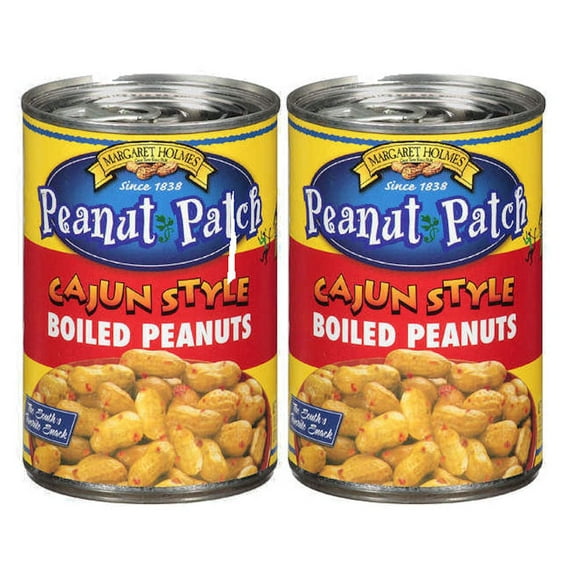 Peanut Patch Cajun Green Boiled Peanuts Red Two 13.5 Oz. Cans