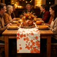 thumbnail image 4 of Thanksgiving Maple Leaf Table Runner Fall Theme Pastoral Style Linen Table Runner for Home Party kitchen Table Decoration, 4 of 6