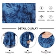 thumbnail image 3 of Plus Size Tops for Women Casual 3/4 Sleeve Blouses Loose Fit Pleated Tie-Dye Blue Shirt, 3 of 7