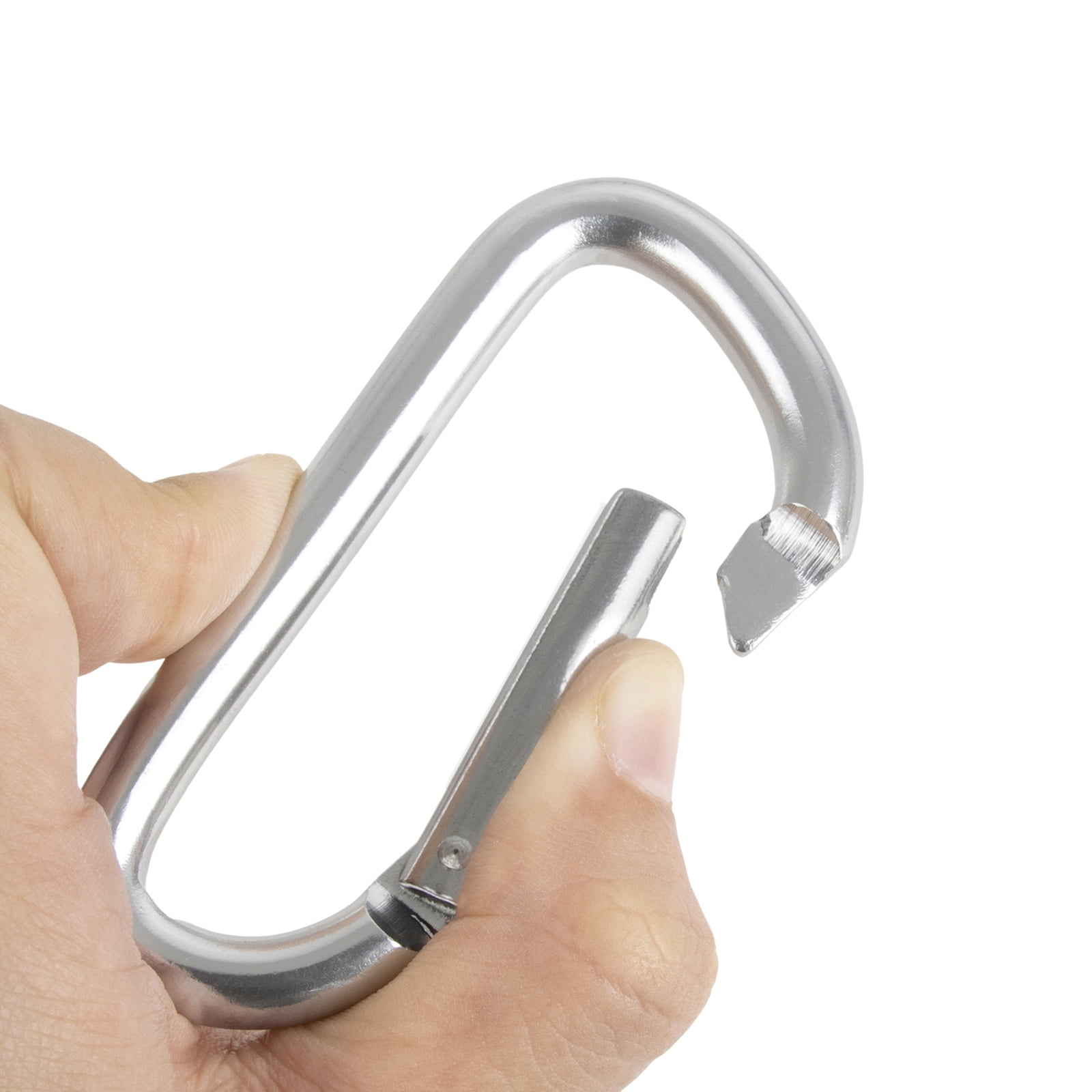 GOGO 24 Pcs Carabiner Keychain Heavy Duty D-Shaped Carabiner 3 inch Aluminum Clip Camping Carabiner - Assorted