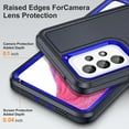 thumbnail image 4 of Nalacover Rugged Case for Samsung Galaxy A53 5G, Triple-Layers Heavy Duty Hard PC + Soft TPU Hybrid Military Grade Shockproof Anti-Scratches Cover with Non-Slip Strip Lens Protection Case,Darkblue, 4 of 7