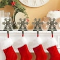 thumbnail image 4 of 4 Pieces Snowflake Christmas Stocking Holder Christmas Hooks Skid Mantel Hooks Hanger for Fireplace Free Standing Christmas Decorations$$Home Decor, Kitchen, & Other, 4 of 9