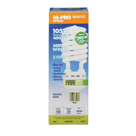 

Satco 7394 Hi-Pro Spiral CFL Soft White 2700K M
