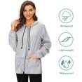 thumbnail image 4 of HAHDAXIA Women Raincoat Lightweight Waterproof Rain Jacket Packable Cycling Jacket Windbreaker for Outdoor, 4 of 7