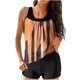 thumbnail image 1 of Modesto Trajes de Baño para las Mujeres Multicolor Gradiente Impresión de Espalda Recorte, Pantalones Cortos de Cintura Alta Y Sling Top para la Playa, la Piscina Y las Vacaciones, 1 of 6