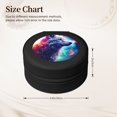 thumbnail image 2 of Yiaed Starry Multicolored Wolf Print Travel Jewelry Case Bridesmaid Gift Boxes Jewelry Travel Organizer Small Round Jewelry Box Mini Storage-Black, 2 of 7