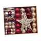 thumbnail image 3 of Adornos navideños de bolas, adornos navideños, regalo ideal y práctico, para de , decoraciones para árboles de para festivales de Rojo oscuro y dorado, 3 of 8