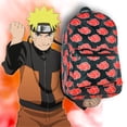 thumbnail image 5 of Naruto Backpack Shippuden Akatsuki Red Clouds All Over Print Travel Laptop Backpack 17", 5 of 8