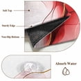 thumbnail image 6 of 2'x6' Rug Runners for Hallways Kitchen, Marble Red Non Slip Entryway Beside Floor Carpet Runner, Gold White Modern Gradient Ocean Wavy Ripple Laundry Room Bedroom Throw Rugs Mat for Family Pet, 6 of 8