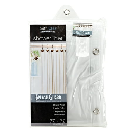 Bath Bliss Premium Shower Curtain Liner Frost Bath Bliss Premium Shower Curtain Liner Frost
