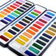thumbnail image 1 of Set profesional de acuarela para artistas y principiantes - 24 colores vibrantes en una funda metálica portátil con pincel para pintura de papel y telas, 1 of 1