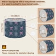 thumbnail image 2 of 2pcs Set Drum Lampshades (13"x 13"x 10"), Pink Bows Snowflakes Dark Blue Fabric Large Replacement Shades for Table, Floor, and Pendant Lamps, Simple Assembly Needed., 2 of 8