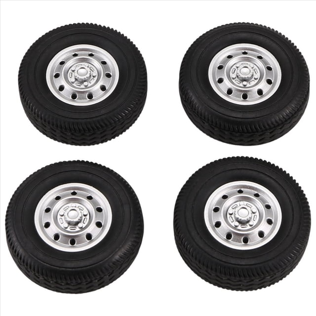 4 Piezas NeumáTico de Rueda Goma para D12 Mini 1/16 RC Coche CamióN Deriva Repuestos Accesorios