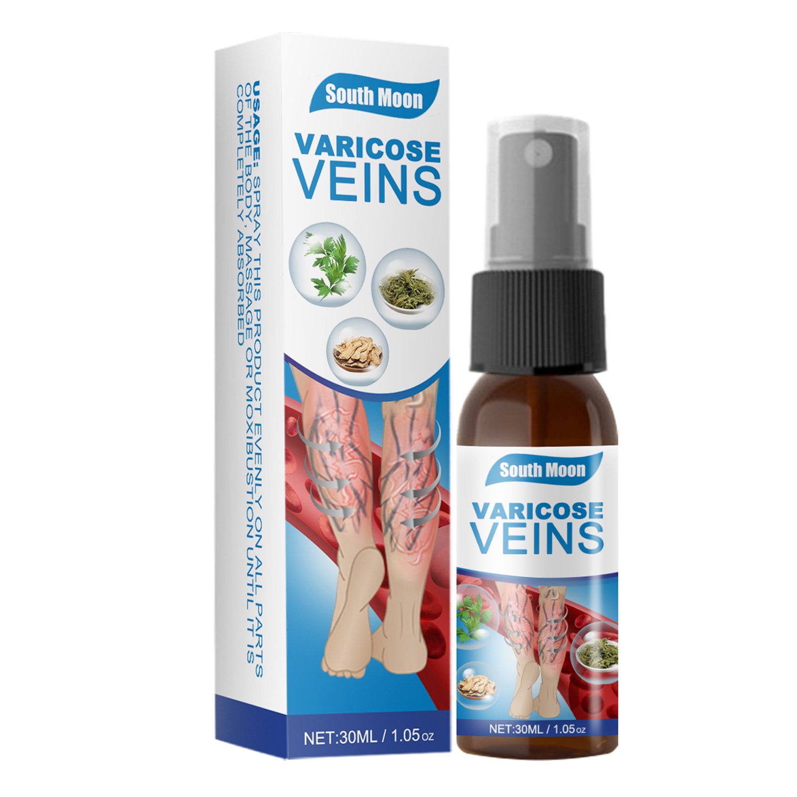 Varicose Veins Spray Relief Phlebitis Angiitis Remedy Pain Relief Spray for Spider Veins Edema Nerve Pain Leg Pain New