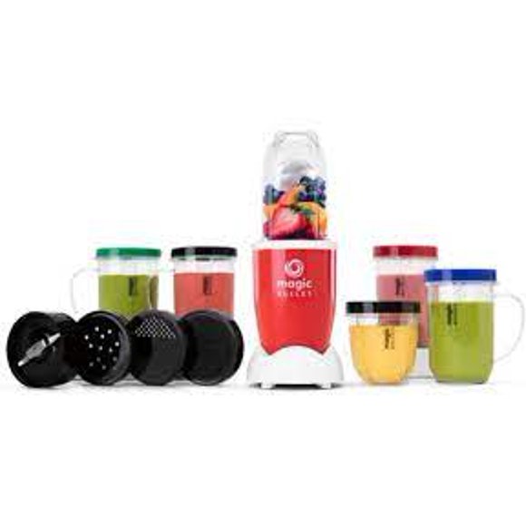 Magic Bullet Mélangeur/mélangeur à Grande Vitesse, Rouge, 17 Pcs