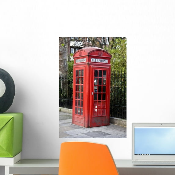 Phone Box Wall Mural by Wallmonkeys Peel and Stick Graphic (18 in H x 12 in W) WM1047