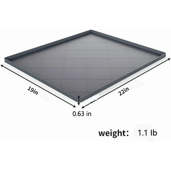 ，Under Sink Mats for Kitchen Waterproof, 19"x22" Silicone Under Kitchen Sink Liner Mat, Flexible Under Sink Drip Tray for Kitchen Bathroom, Thick Under Sink Rubber Mat with Lip, Grey
