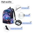 thumbnail image 3 of Bingfone Book Glowing Mushrooms Print Canvas College Laptop Backpack, Large Capacity Lightweight College Bookbag Casual Daypack-Medium, 3 of 5