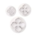 thumbnail image 2 of Snmubt - Juego de 3 grabados en relieve de cuatro hojas (blanco), 2 of 7