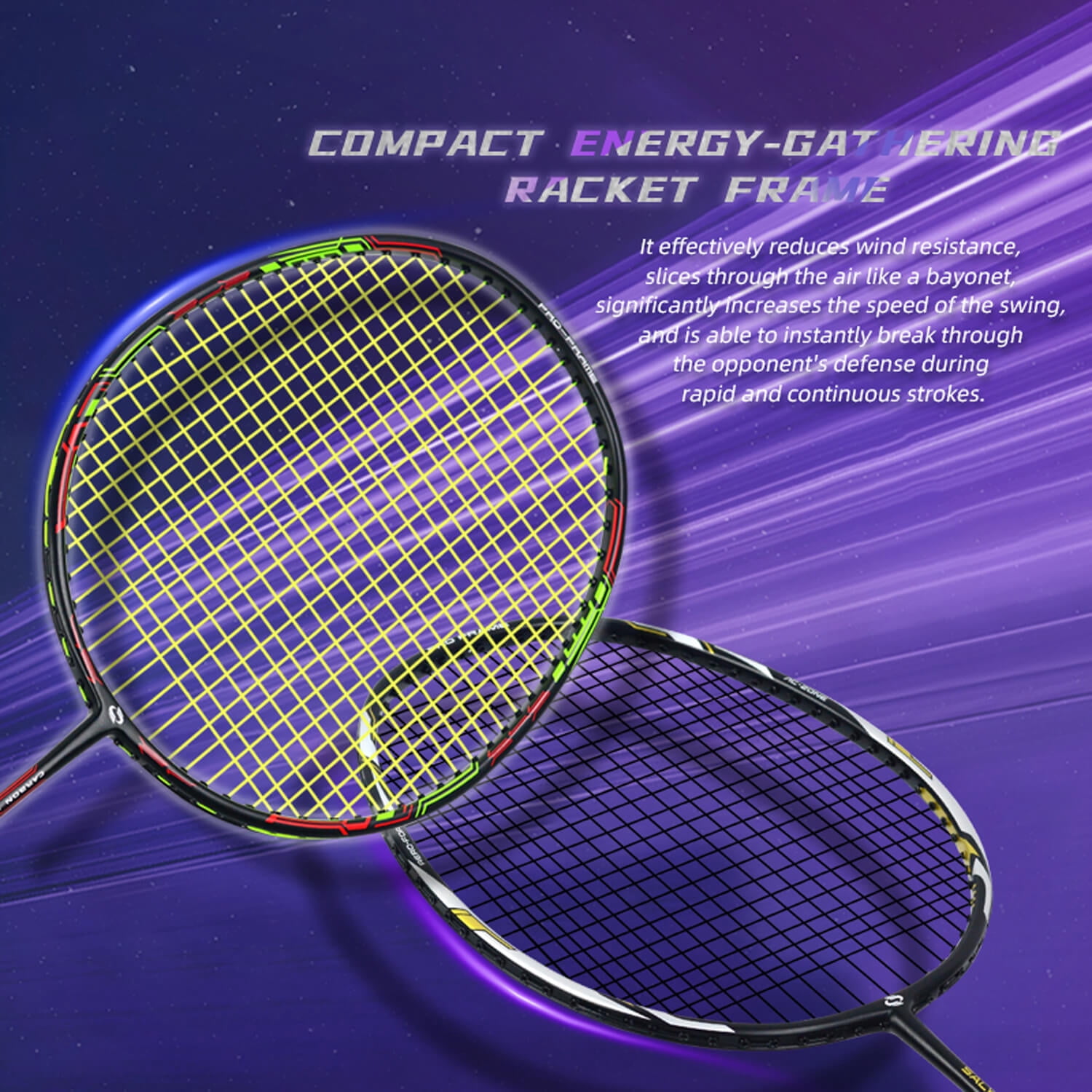 Composite Carbon Fiber Badminton Racket Enhanced Control & Speed, Solid Core Mid-od, Lightweight, 4U, G5, ≤28lbs, with Matching Bag, Great for Beginner Novice Training, Sports Gift Ideas