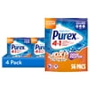 (4 pack) Purex Oxi Power + Odor Fighter Laundry Detergent Pacs, 56 ct