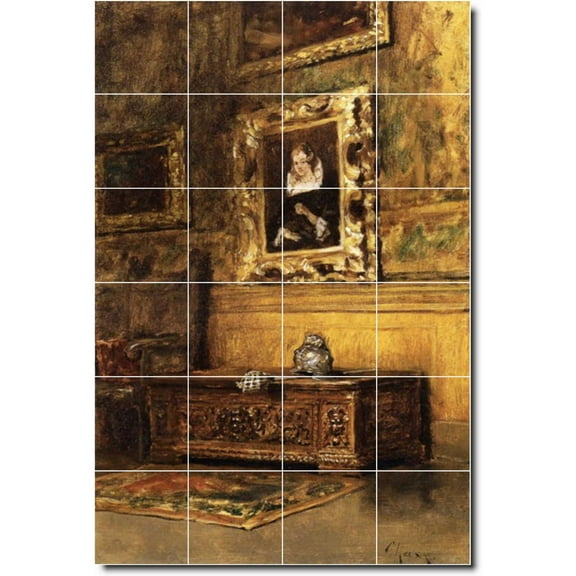 Ceramic Tile Mural-William Chase City 15. 17" w x 25.5" h using (24) 4.25 x 4.25 ceramic tiles