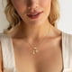 thumbnail image 3 of Collares colgantes con letras iniciales de 3 capas de oro un collar, 3 of 3
