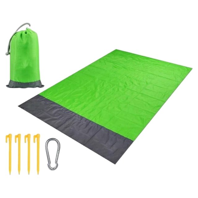 Manta de picnic de bolsillo Durable Plegable Compacto Secado rápido Estera de playa para acampar Verde claro Zulema Manta de picnic