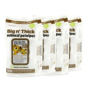Petkin Big 'n Thick Extra Large Oatmeal Pet Wipes for Dogs/Cat, 4pk