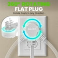 thumbnail image 3 of Extension Cord GEARit 360 Rotating Flat Plug 20ft White, 3 of 8