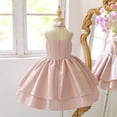 thumbnail image 6 of Glisme Girls Dress Sleeveless Cartoon Pattern Crewneck Gown Adorable Toddler Playsuit 3-4 Years Pink, 6 of 9