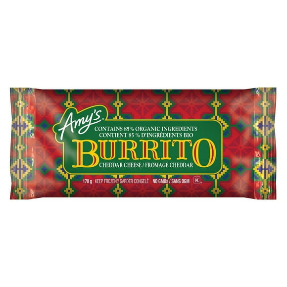 E-AMYS ORGANIC BN & CHEESE BURRITO, E-AMYS ORGANIC BN & CHEESE BURRITO