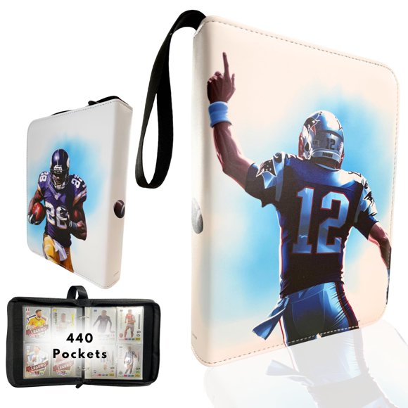 Carpeta para tarjetas de fútbol Rucher de 440 bolsillos, impermeable, de 3 anillas