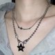 thumbnail image 5 of C Collares lindos de la sonrisa de la estrella del color plateado para el colgante dulce y lindo de las mujeres, 5 of 5