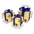 thumbnail image 2 of Christmas Light Gift Box Set Three Piece With LED String For Holiday Decor And Outdoor Displays Handmade Foil Gift Boxes For Festive Mood Lighting And Party Decoration, 2 of 6