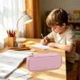thumbnail image 6 of Pink Pencil Pouch, Waterproof Wear Resistant Oxford Fabric Case, Portable Daily Supply Organizer Bag, Large Capacity Stationery Storage Pouch for Office, Outdoor Travel and Tiny Tots Daily Use, 6 of 6