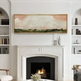 thumbnail image 3 of Large Framed Canvas Print Minimalist Mountain MeadowWall Art Decorative Ready to Hang Painting for Living room Bedroom 60x20 inches Natural Frame, 3 of 7