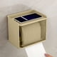 thumbnail image 4 of Portarrollos de papel higiénico de pared | Armario para rollos sin perforar | Dispensador de papel higiénico de plástico translúcido | Adhesivo de fácil instalación | Blanco, verde y amarillo, 4 of 6
