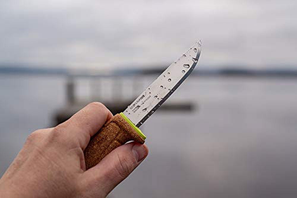 Morakniv Floating Knife - Fine Edge Stainless Fixed Blade - Green, 3.7"