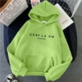 thumbnail image 3 of 2023 letter print new hooded sweater women's spring long-sleeved lazy style loose hooded top, 3 of 6