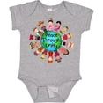 thumbnail image 3 of Inktastic Peace Through Unity Boys or Girls Baby Bodysuit, 3 of 5