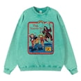 thumbnail image 5 of Sudadera con capucha vintage desgastada y lavada con la frase "La muerte me persigue por detrás" para hombre, sudadera de moda de hip hop, sudadera de algodón de gran tamaño, 5 of 5