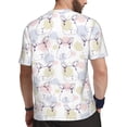thumbnail image 2 of Wukai Hand Drawn Rabbit Print Men's Short-Sleeved Mesh T-Shirt,Quick-Dry Short Sleeve Workout T-Shirt-Large, 2 of 8
