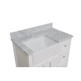 thumbnail image 4 of Zelda 36" Farmhouse Bathroom Vanity with White Cabinet and Carrara Marble Top, 4 of 6
