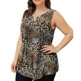 thumbnail image 2 of ibuvkizy Tank Tops for Women 2025 Womens Summer Tank Tops,Plus Size Womens Tank Summer Printed Sleeveless Flared Trendy Casual Blouse Button Tunic Shirt Tops, 2 of 6