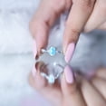 thumbnail image 5 of Rosec Jewels Oval Ethiopian Opal Engagement Ring with Diamond - 0.9 Carat Opal Solitaire Ring for Women - AAA Grade, 10K White Gold, US 3.50, 5 of 9