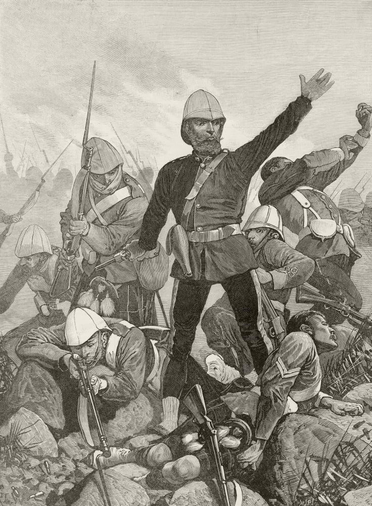 Sir George Pomeroy Colley 1835 To 1881 British General At The Battle Of Majuba Hill During The First Boer War From Afrika Dets Opdagelse Erobring Og Kolonisation Published In Copenhagen 1901 Canvas Ar