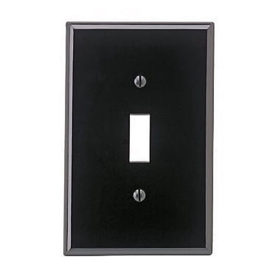 Leviton Midway Black 1 gang Nylon Toggle Wall Plate 1 pc
